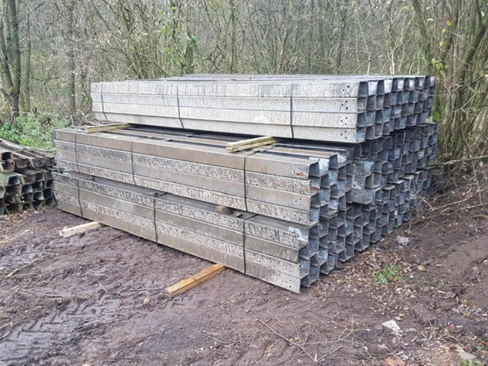 BOX BEAM CRASH BARRIERS, GALVANISED, 4.8mtrs / 16ft . for Sale J. Sharples