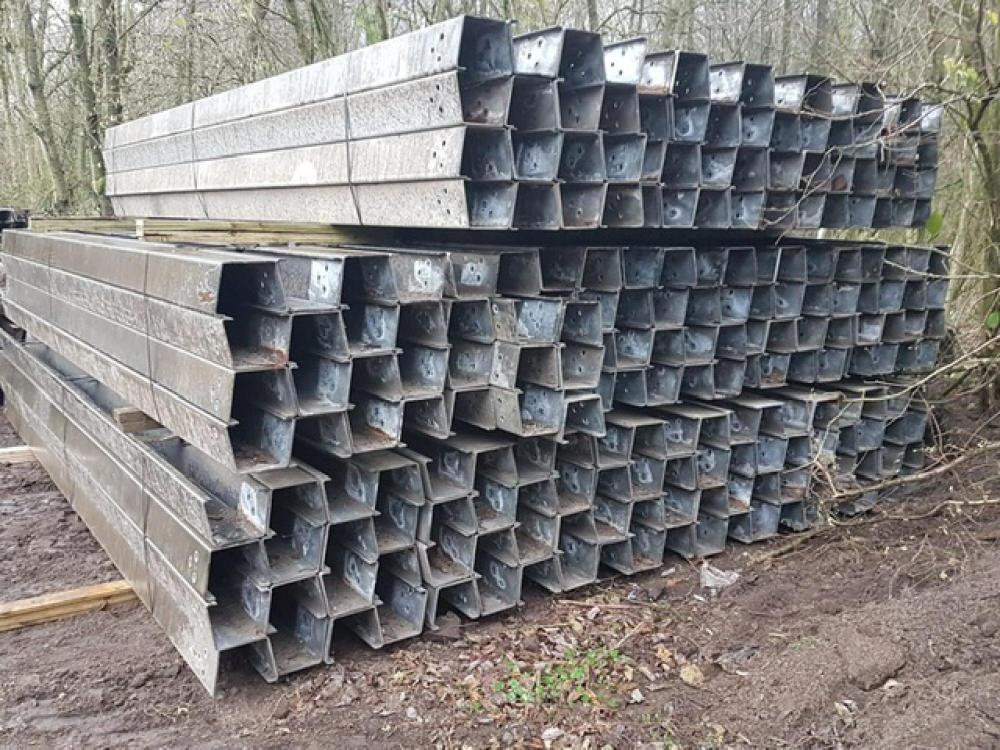 BOX BEAM CRASH BARRIERS, GALVANISED, 4.8mtrs / 16ft . for Sale J