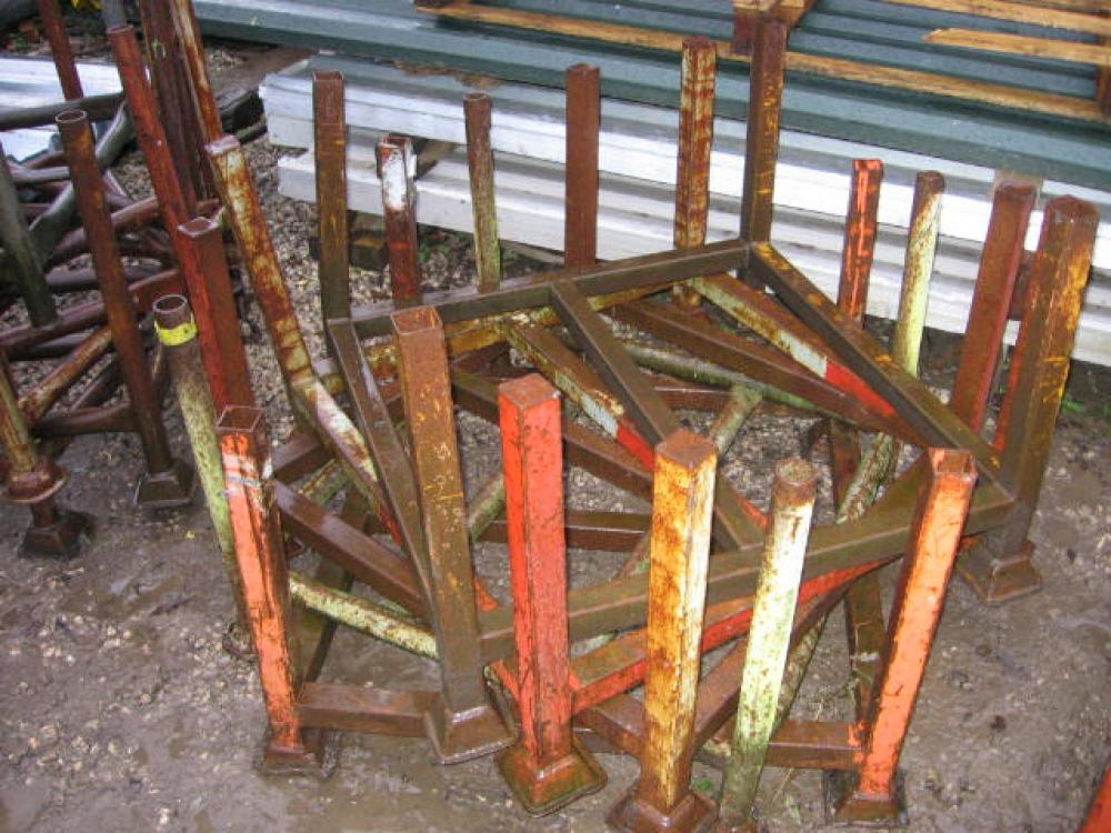 USED 4 POST STEEL STILLAGE APPROX 3FT SQUARE for Sale J. Sharples