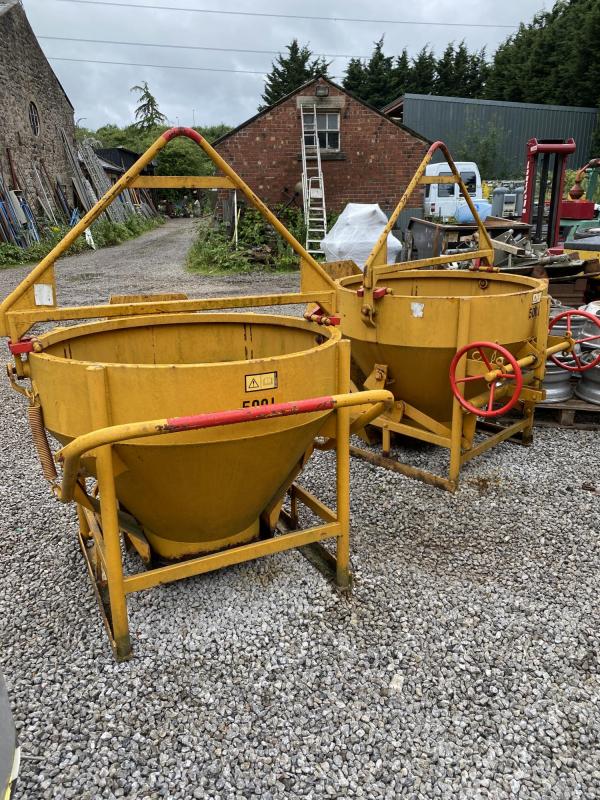 CONCRETE POURING SKIP / CHUTE / HOPPER . for Sale J. Sharples