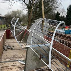 SPIRAL STAIRCASE GALVANISED STEEL 10ft HIGH x 850 RADIUS