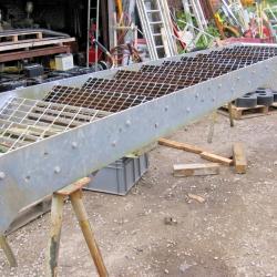 HEAVY DUTY STEEL STAIRCASE APPROX 2500MM HIGH