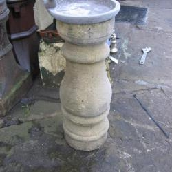 SOLID BIRD BATH GARDEN ORNAMENT WITH CHOICE OF SUN-DIALS.