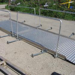 ALUMINIUM CHEQUER PLATE WALKWAY RAMP. 5mtr x 1250 wide