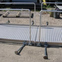 ALUMINIUM CHEQUER PLATE WALKWAY RAMP. 5mtr x 1250 wide