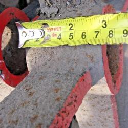 4no OLD CAST IRON WHEELS .