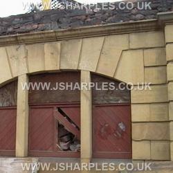 OLD SAND STONE FACADE / FRONT OF CINEMA .