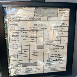 DIRECT NHS DAF LF 180 7.5 TONNE BOX LORRY