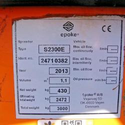 DIRECT COUNCIL BUNCE EPOKE S2300E GRITTER BODY C/W DONKEY ENGINE