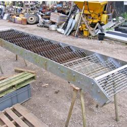 HEAVY DUTY STEEL STAIRCASE APPROX 2500MM HIGH