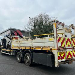DIRECT HIGHWAYS AGENY VOLVO FE320 6X2 CRASH BARRIER RIG, ORTECO POST KNOCKER