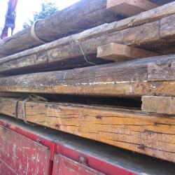 1FT of HARDWOOD BEAM VERY OLD EX CANAL LOCK GATES VARIOUS / CHOICE
