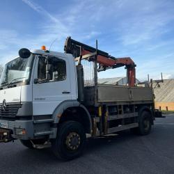 DIRECT ELECTRIC BOARD MERCEDES 1828 4X4 TRUCK C/W WINCH + PALFINGER 4 EXTENSION CRANE