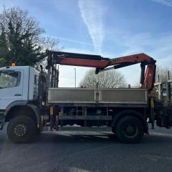 DIRECT ELECTRIC BOARD MERCEDES 1828 4X4 TRUCK C/W WINCH + PALFINGER 4 EXTENSION CRANE