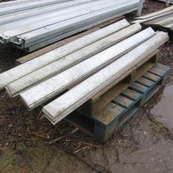 GALVANISED STEEL ANGLE , APPROX 3MM THICK .