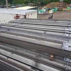 USED MOTORWAY ARMCO CRASH BARRIER 3.5M LONG OVERALL