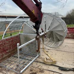 SPIRAL STAIRCASE GALVANISED STEEL 10ft HIGH x 850 RADIUS