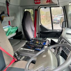 DIRECT HIGHWAYS AGENY VOLVO FE320 6X2 CRASH BARRIER RIG, ORTECO POST KNOCKER