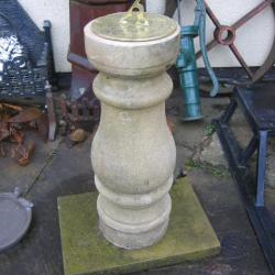 SOLID BIRD BATH GARDEN ORNAMENT WITH CHOICE OF SUN-DIALS.