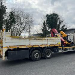 DIRECT HIGHWAYS AGENY VOLVO FE320 6X2 CRASH BARRIER RIG, ORTECO POST KNOCKER