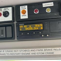 DIRECT HIGHWAYS AGENY VOLVO FE320 6X2 CRASH BARRIER RIG, ORTECO POST KNOCKER