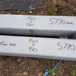 HEAVY DUTY STEEL BOX SECTION 150mm X 150mm X 8mm THICK