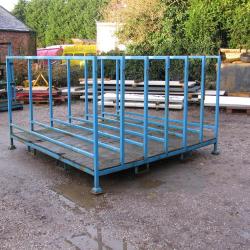 LARGE STEEL STILLAGE APPROX 8FT SQUARE .