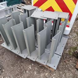 ARMCO CRASH BARRIER BASE PLATE POST 600mil HIGH