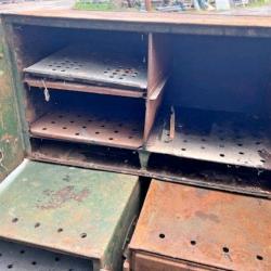 WW2 1943 STAMPED STEEL CABINET ..