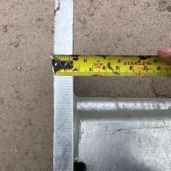 Armco bolt down crash barrier post 890mm high