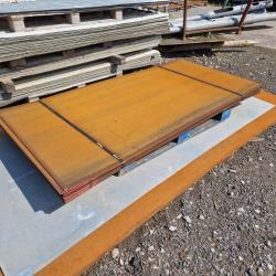 2 METRE X 1 METRE X 4mm FLAT STEEL SHEETS .