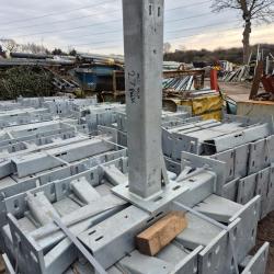 Armco bolt down crash barrier post 890mm high