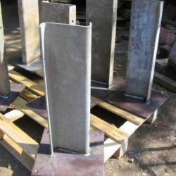 ARMCO CRASH BARRIER BASE PLATE POST 600mil HIGH