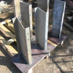 ARMCO CRASH BARRIER BASE PLATE POST 600mil HIGH