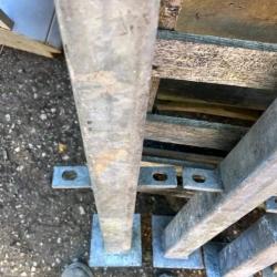 GALVANISED STEEL BOX SECTION POSTS 1400m long , 8 AVAILABLE