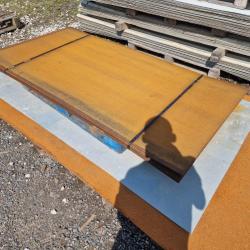 2 METRE X 1 METRE X 4mm FLAT STEEL SHEETS .