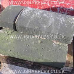 OLD ORIGINAL VERY HEAVY / VERY LARGE CURVED TOP STONE COPING STO .
