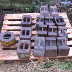 OLD / VINTAGE 56lbs weights .