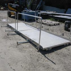 ALUMINIUM CHEQUER PLATE WALKWAY RAMP. 5mtr x 1250 wide