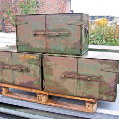 WW2 1943 STAMPED STEEL CABINET ..