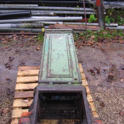 RARE RECLAIMED CAST IRON ELECTRIC POWER POINT BOX
