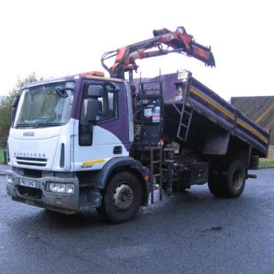DIRECT COUNCIL IVECO 180E25 CRANE TIPPER LORRY