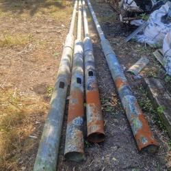 SET OF 4 LAMP POLES APPROX 10M OUT THE FLOOR