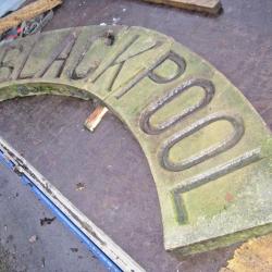 'BLACKPOOL CARVED HEAD STONE ...