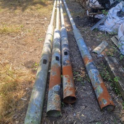 SET OF 4 LAMP POLES APPROX 10M OUT THE FLOOR