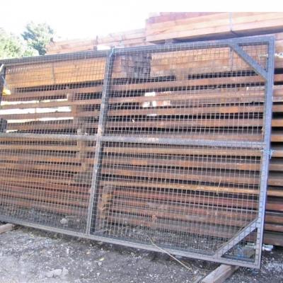 STEEL YARD GATES 28FT WIDE X 8FT HIGH
